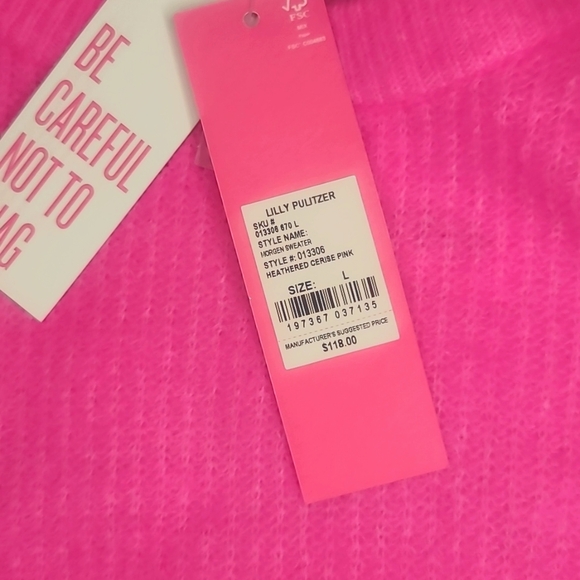 Lilly Pulitzer Pink Crew Neck Sweater Size medium - Picture 8 of 12
